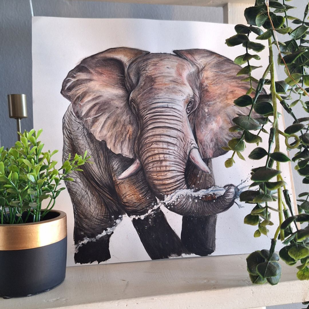 African Elephant by Jeanine Jansen Van Vuuren